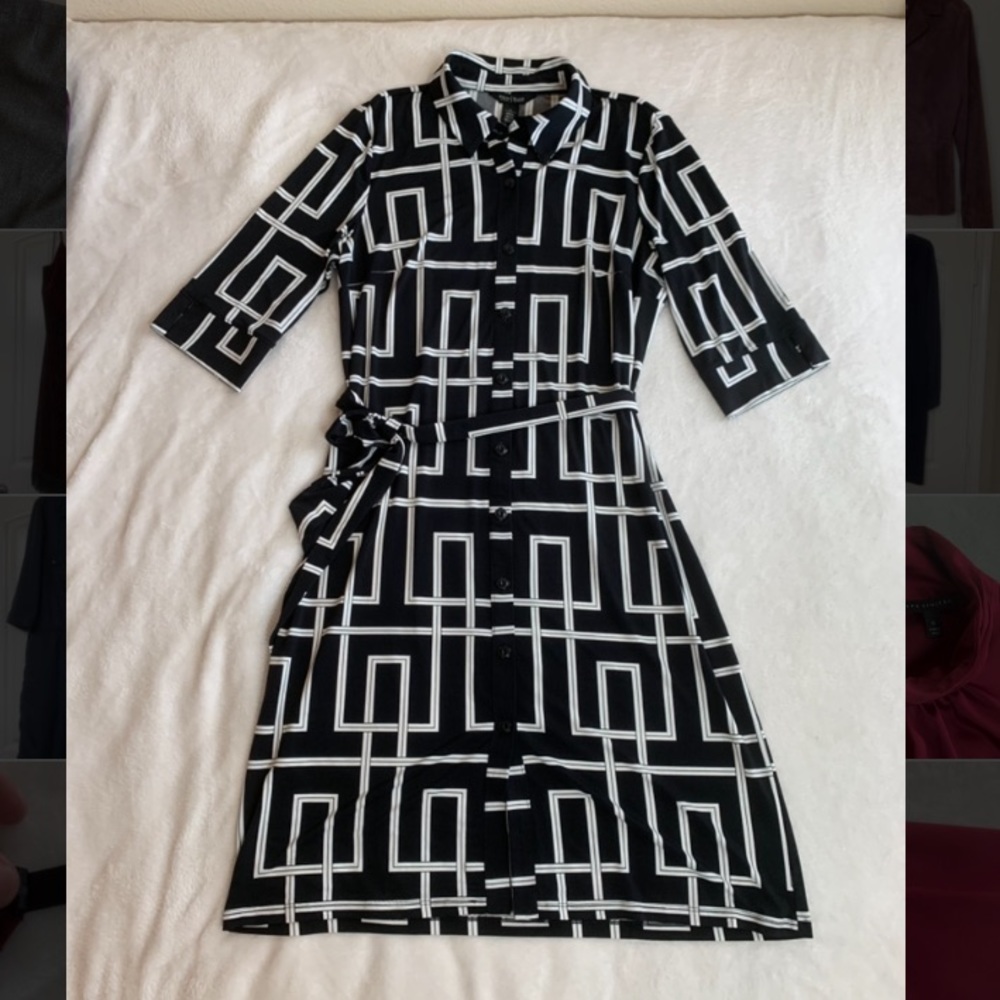 WHBM Button-Down Collared Shirt Dress